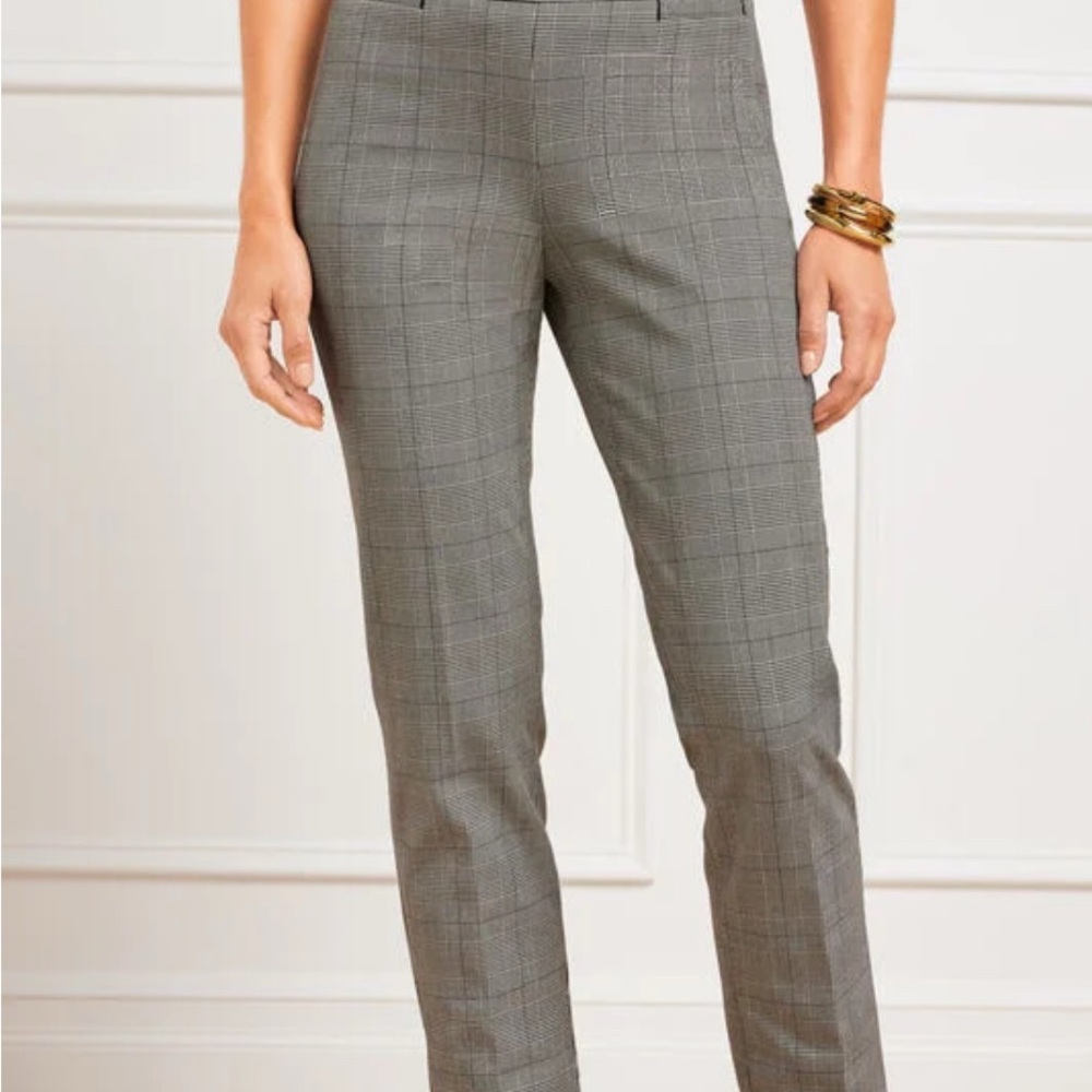 Talbots Gray Plaid Ankle Crop Pants